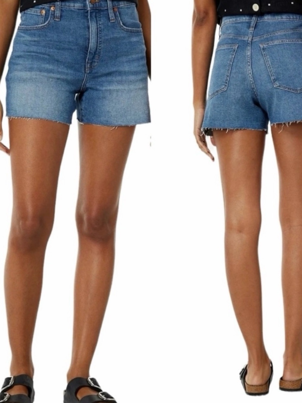 Madewell Mid-High Rise Blue Denim Cutoff Shorts